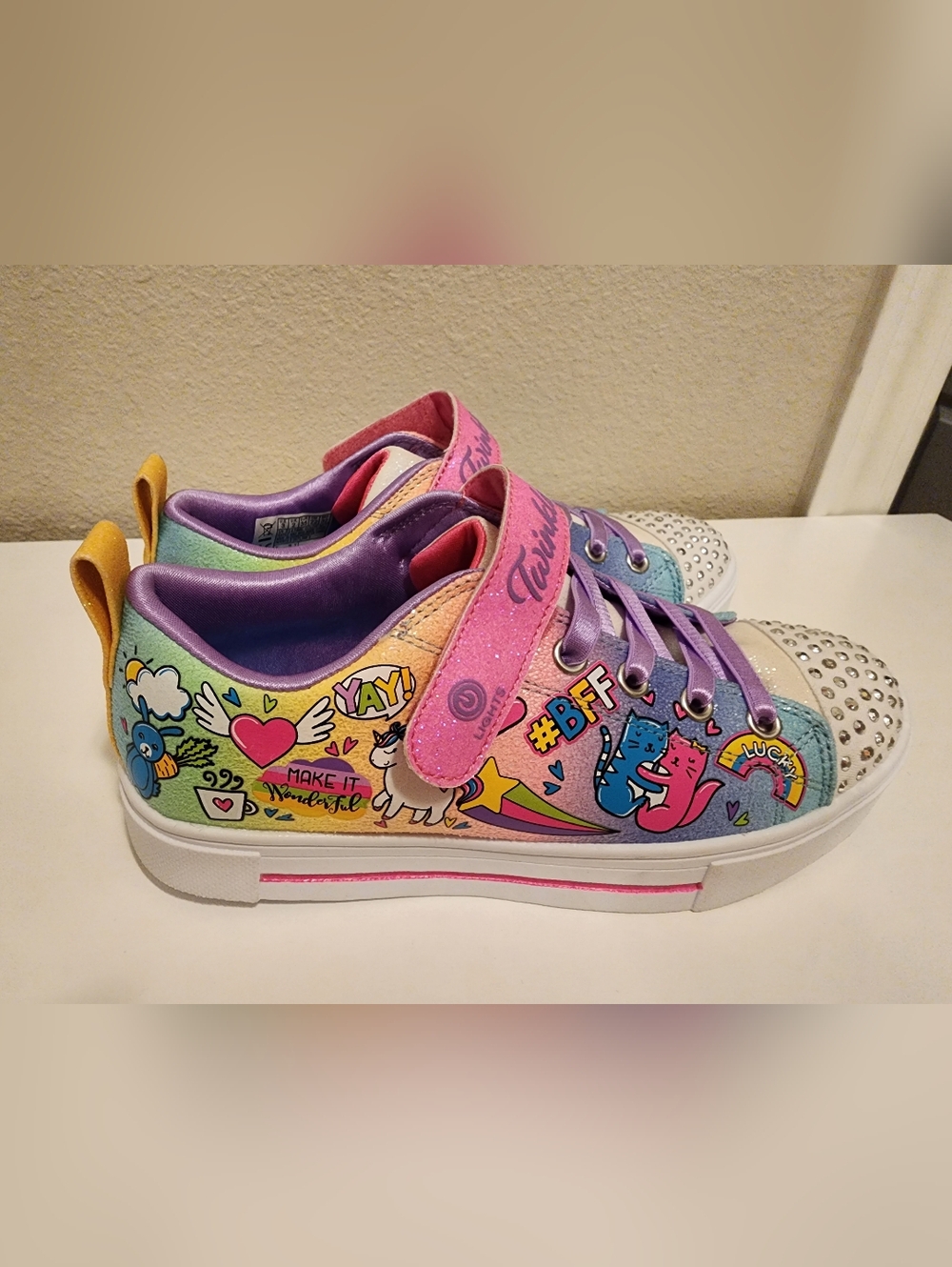 Skechers Girls Twinkle Toes Sparks BFF Magic Sneakers - Size 3 - NWOT, NO BOX
